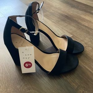 A New Day Black Block Heels